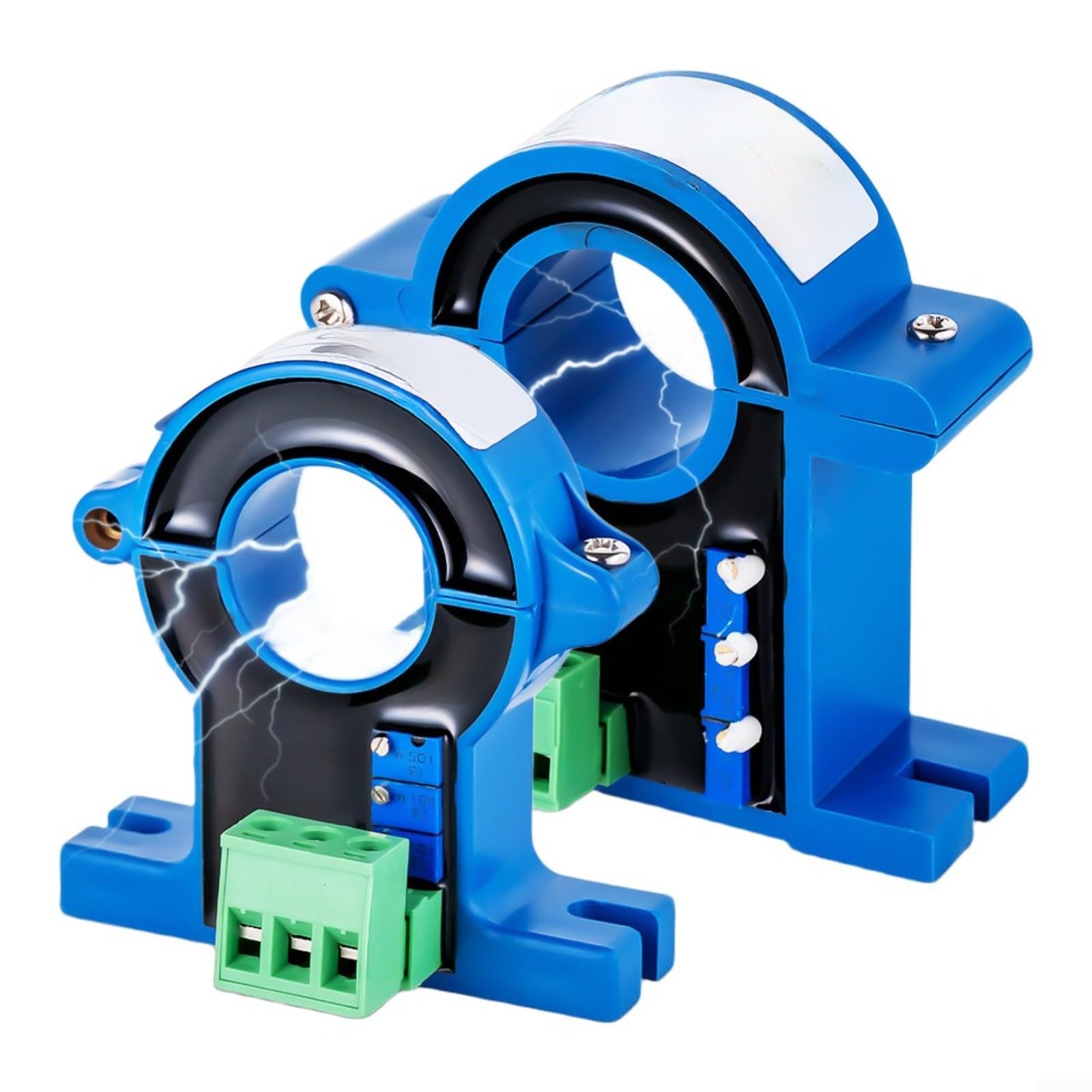 Transformador de corriente JXK-7-VD-25, AC/DC 0-300A, salida 4-20 mA, DC24V, apertura de 25 mm, para carril DIN, alta precisión 0,2/0,5, azul (DC0-150 A)