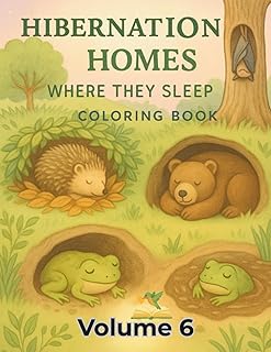 Hibernation Homes: Where They Sleep: A Nature-Based Coloring Book from The Hidden Hibernators Series Volume 6