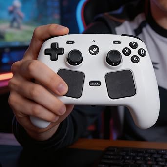 IFEEHE 滑り止めシリコンソフトシリコン保護カバースキン Steam Controller 2 2026 ラバーケースプロテクター対応 ホワイト