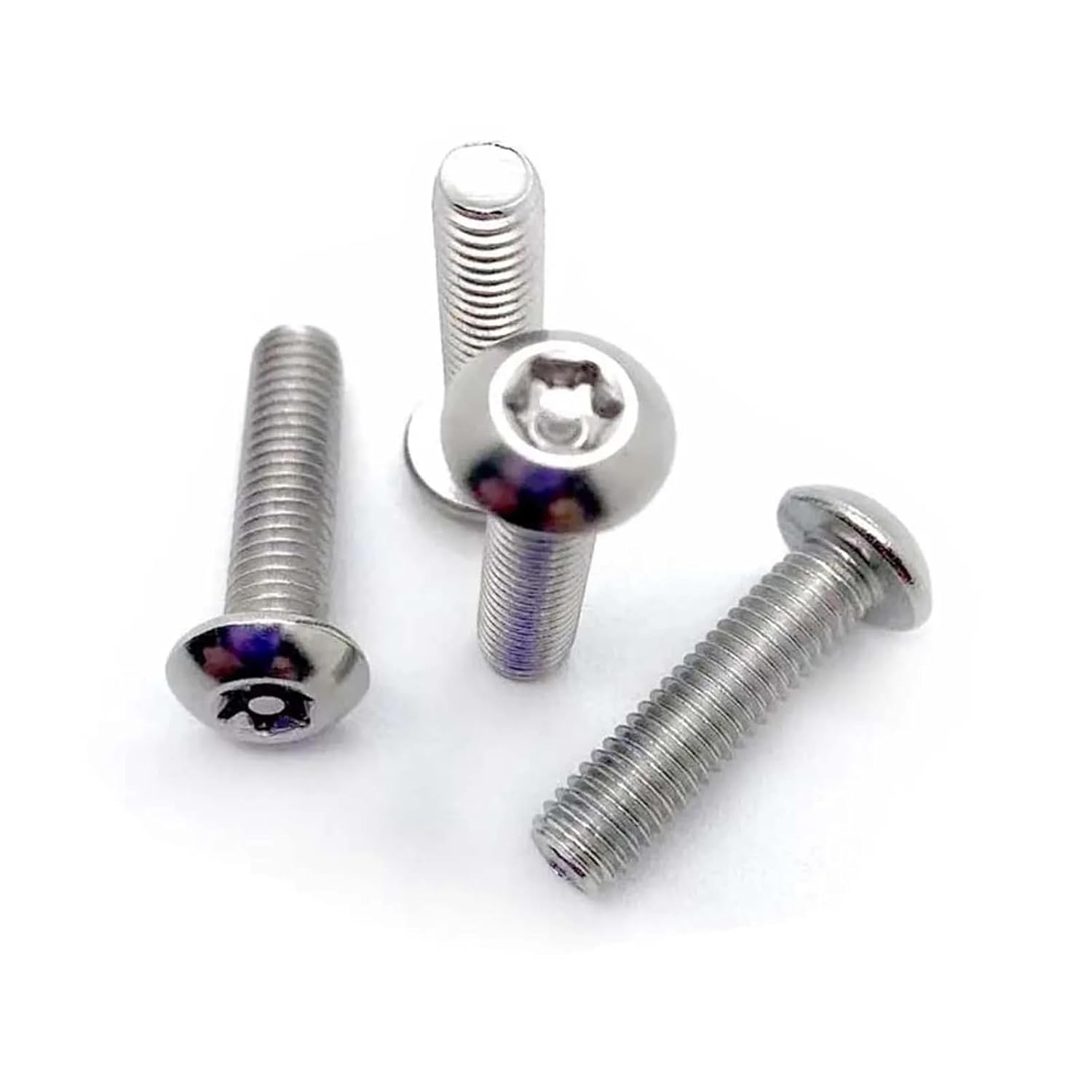 1/50pcs M2 M2.5 M3 M4 M5 M6 M8 to M12 304 Stainless Steel Six Lobe Torx Pan Round Head with Pin Tamper Proof Security Screw Bolt(65mm,10pcs M4)