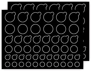 Webcam/Camera Covers Privacy Stickers for Lens Privacy Protection- 3 Sizes 2 Styles - 100 Black Ultra Glossy Privacy Stickers -Removable and Reusable Laptop's Webcam Sticker