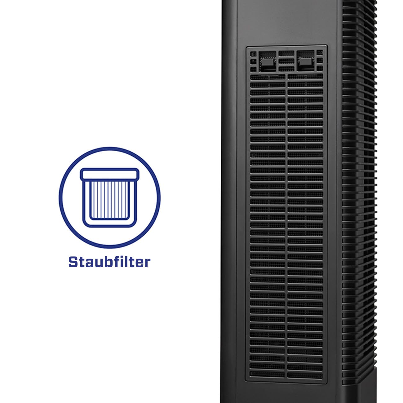 Clean Air Optima CA-904 Design Heizlüfter 2000W Digitaler Thermostat Oszillation 80° bis 40m² Schwarz