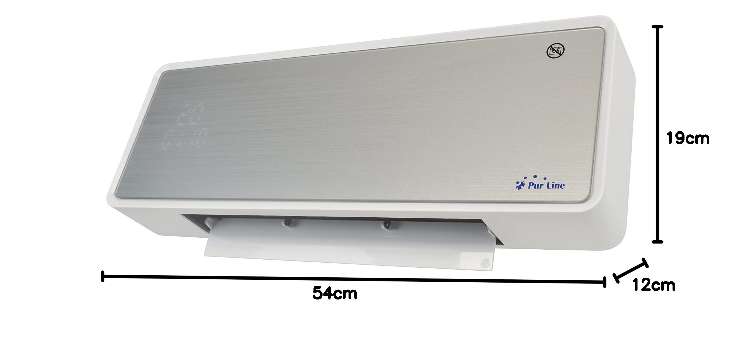 PURLINE | Calefactor Mural Cerámico HOTI M80, 2000W, Mando a Distancia, Temporizador Semanal - Calefactor Mural Cerámico 2000W Protección IP para Baños y Diseño Compacto