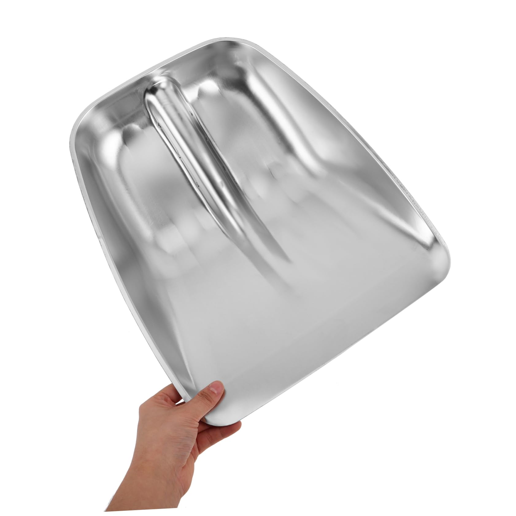 TOPBATHY Testa della Pala in Acciaio Inossidabile per Neve Portatile e Multifunzionale, Design Ergonomico, per Uso Esterno e Movimentazione Cereali