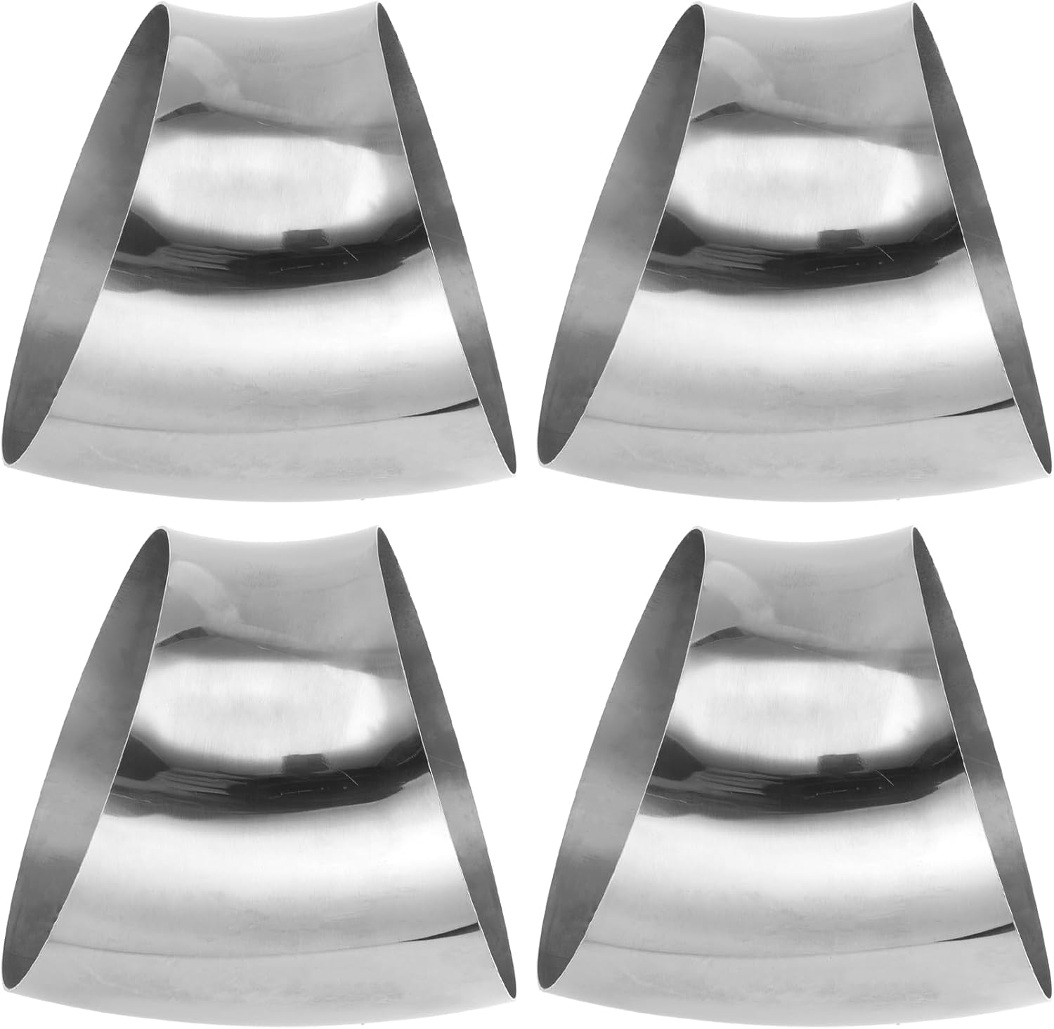 Motoforti 4pcs 8" Inch OD 45 Degree Mandrel Bend Elbow Tube Car Modified Exhaust Pipe Tubing Piping Thickness 1.5mm/16GA 203x239x1.5mm 201 Stainless Steel Silver Tone