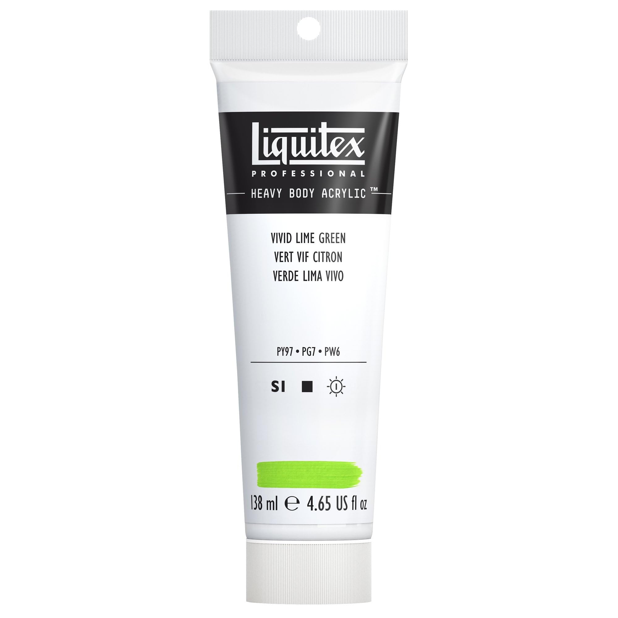 Liquitex 4417740 Professional Heavy Body Acrylfarbe in Künstlerqualität mit ausgezeichneter Lichtechtheit in buttriger Konsistenz, 138ml Tube - Limettengrün lebhaft