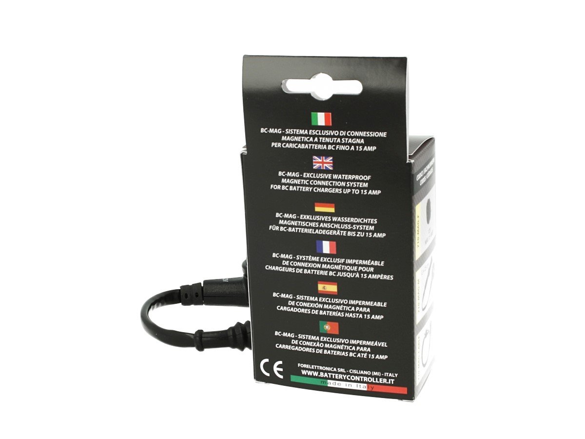 BC Battery Controller Kit di connessione magnetica per tutti i caricabatteria BC (12V max 15 Amp) - Coppia connettori BC MAG-M + BC MAG-F - Made in Italy