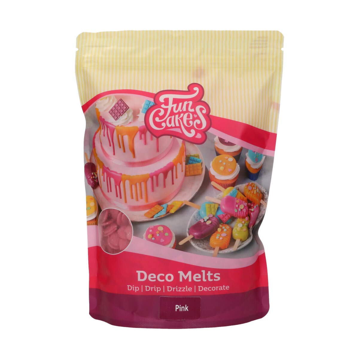 FunCakes Deco Melts Pink, AZO Free, 1 kg