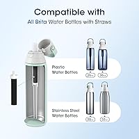 Vista 2 de GLACIER FRESH Filtros de botella de agua, reemplazo para Brita BB06, filtro de botella de agua Brita de lado duro y deportivo, 4