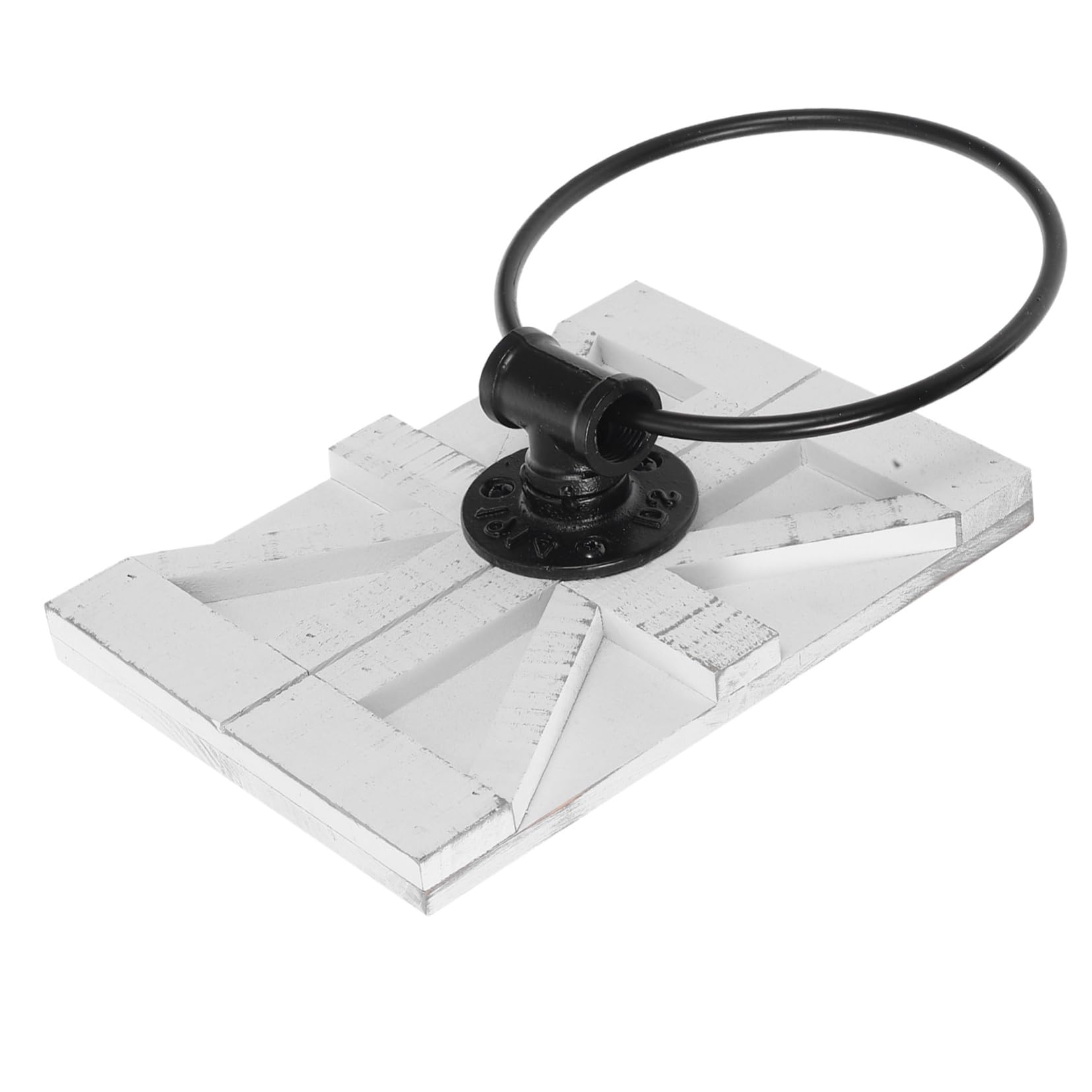 VICASKY Portasciugamani da Parete Bianco Stile Vintage Supporto in Ferro per Cucina e Bagno Portasciugamani Rustico Porta Asciugamani