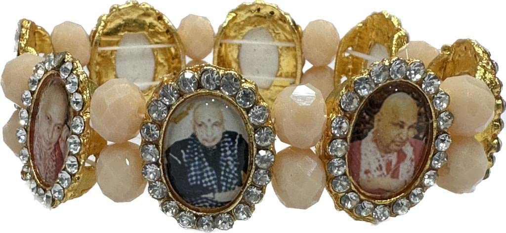 RK Basics Multi Swaroop Guruji Bracelets Stylish Handmade Gemstone For Men and Women (Peach) (B0BSNJNRDV) Amazon Price History, Amazon Price Tracker