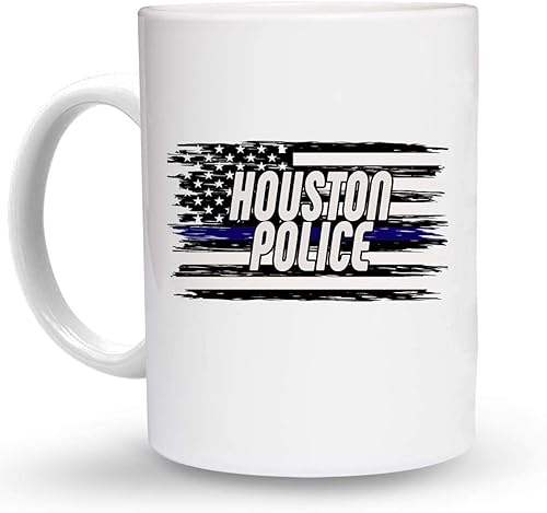 Makoroni - HOUSTON POLICE - Taza de cerámica para bebidas de café de 6 onzas, DESE56