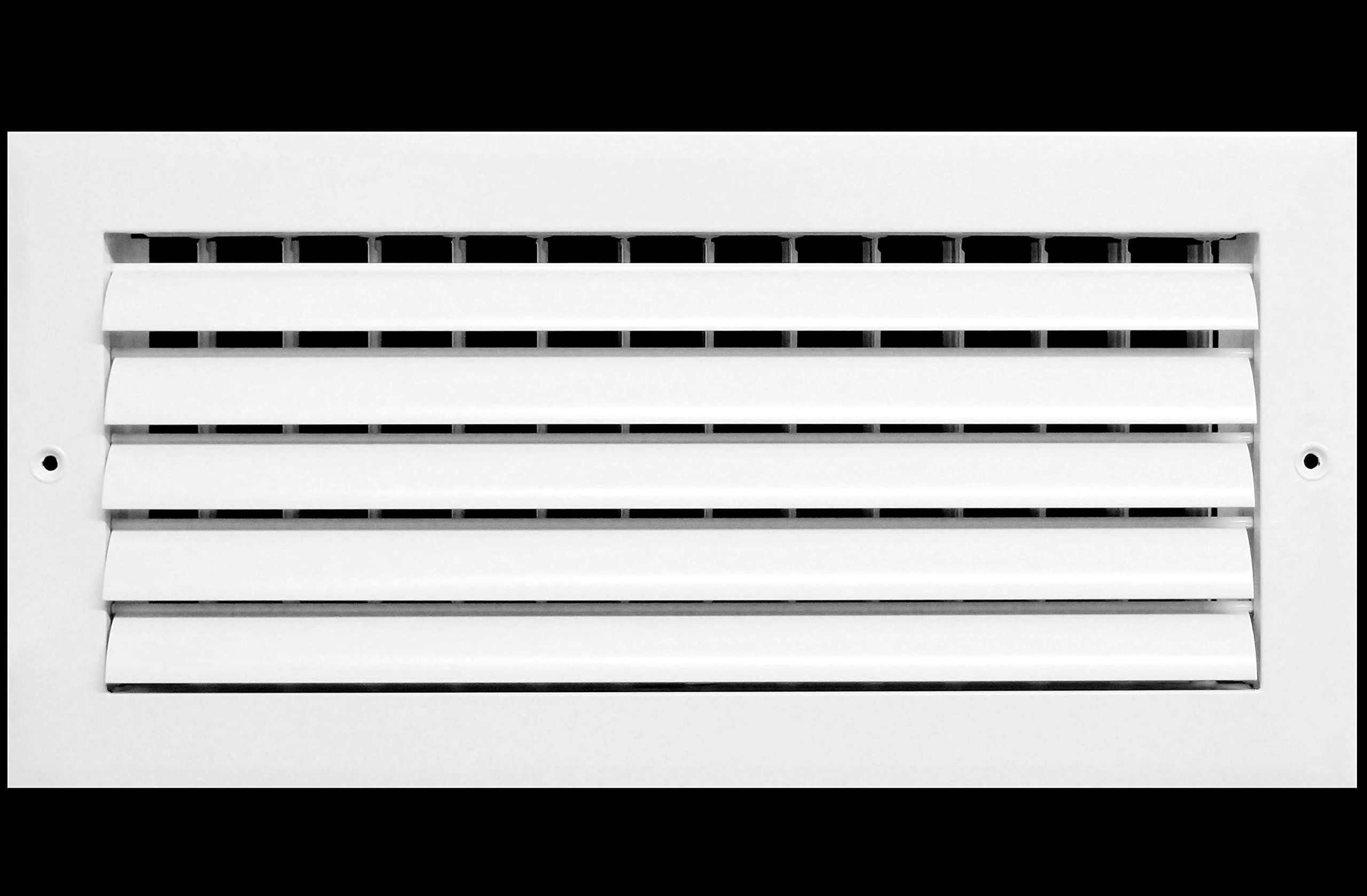 HVAC Premium 14 pulgadas de ancho x 6 pulgadas de alto, ventilación de aire de 1 vía, cuchillas curvadas de aluminio ajustable, amortiguador multiobturador integral, difusor HVAC [dimensiones