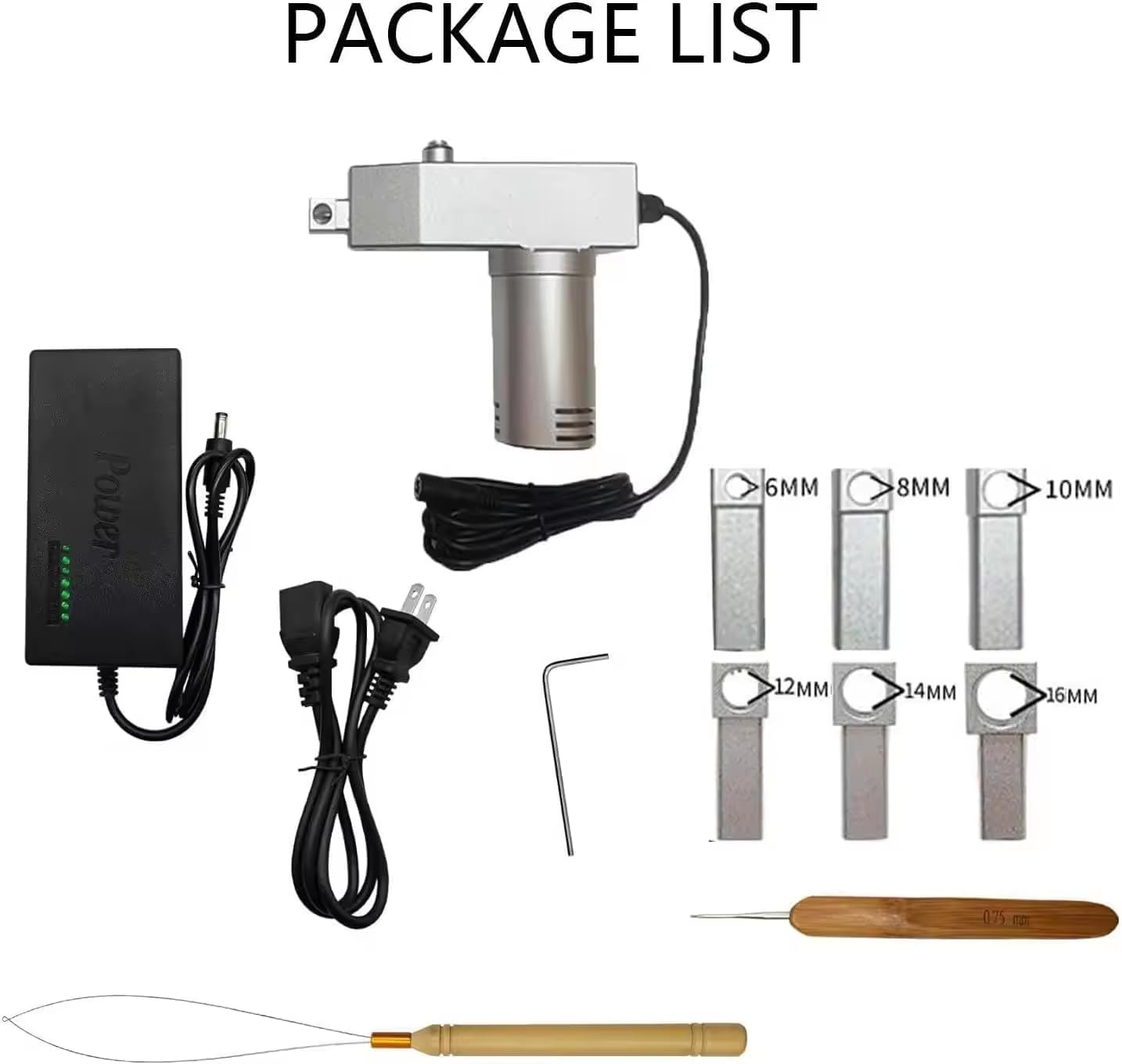 JUIIBUTT Dreadlocks Machine,Handheld Automatic Dreadlock Machine,DIY Dreadlocks,Dreadlock Machine Kit Portable,Dreadlock Maker for Locs(6/8/10/12/14/16 mm)