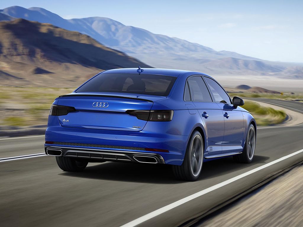 Rvinyl Tail Light Tint Covers Compatible with Audi A4 2017-2019 (Sedan) - Blackout Smoke