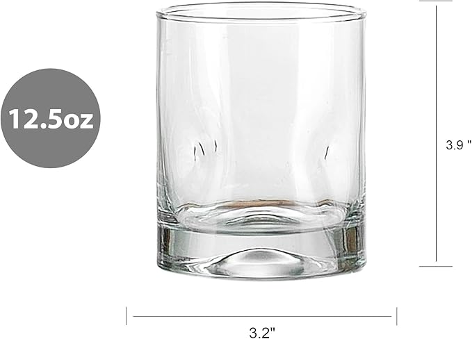 Vasos de vidrio NMSGJTD 12.5 oz, pack de 4 miniatura 3