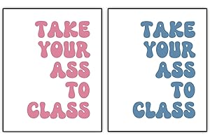 2PCS 8x10 Classroom Motivational Unframed Inspirational Funny Wall Art Prints Decor Signs...