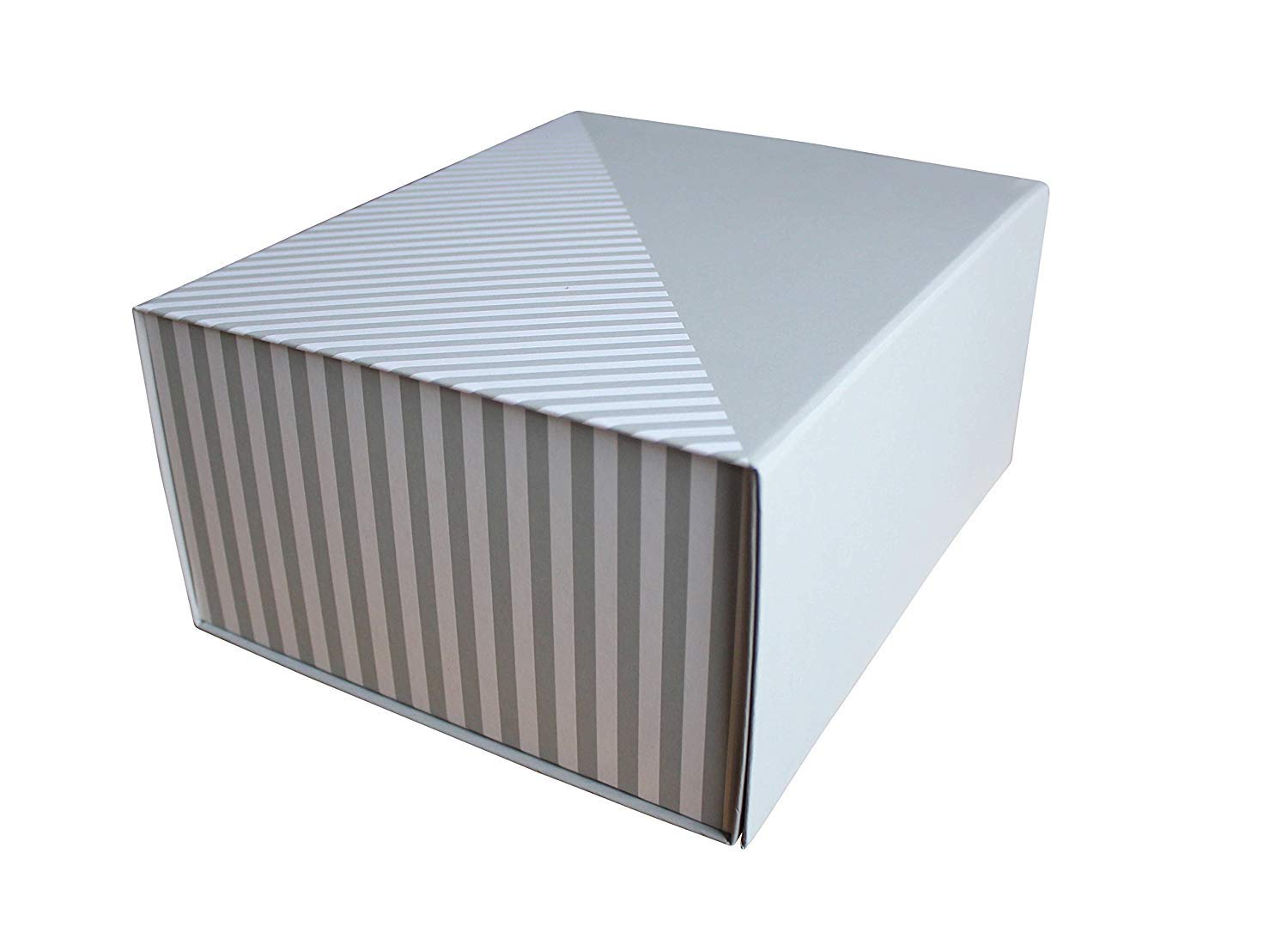 HOME REPUBLIC Flat Pack Elegant Grey Magnetic Gift Box Storage for All Occasions for Birthdays, Xmas, Weddings (White, Grey, 19x11x14 cm, Rectangular) - 8 Pieces (B07P1783JW) Amazon Price History, Amazon Price Tracker