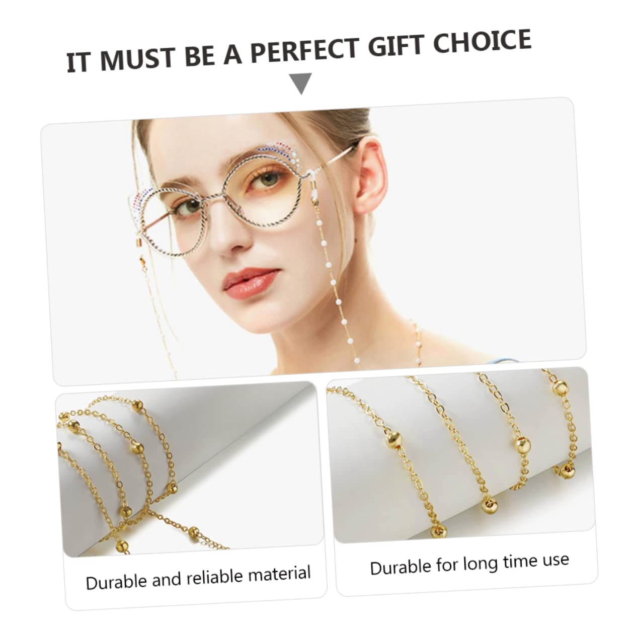 GALPADA 12 Piezas Cadena para Gafas de Sol Cordón Antipérdida de Metal para Gafas Cadena de Moda para Mujer de Cordón para Uso Diario