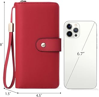 GAEKEAO Purses for Women Leather Ladies Purse Large Capacit Womens Wallet with Multiple Card Slots and Zipper Pocket