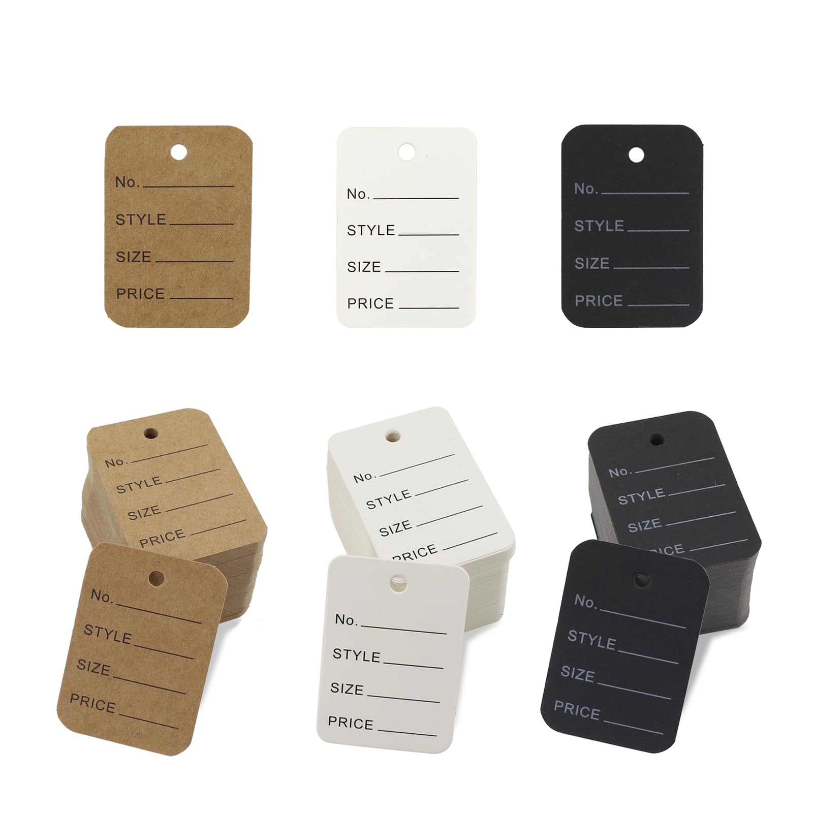 1000Pcs 1.97” x 1.38” Blank Labels Price Tags 5 Colors for Clothing Store Jewelry Gifts Accessories Promotional Activities Coupon Sale Tags
