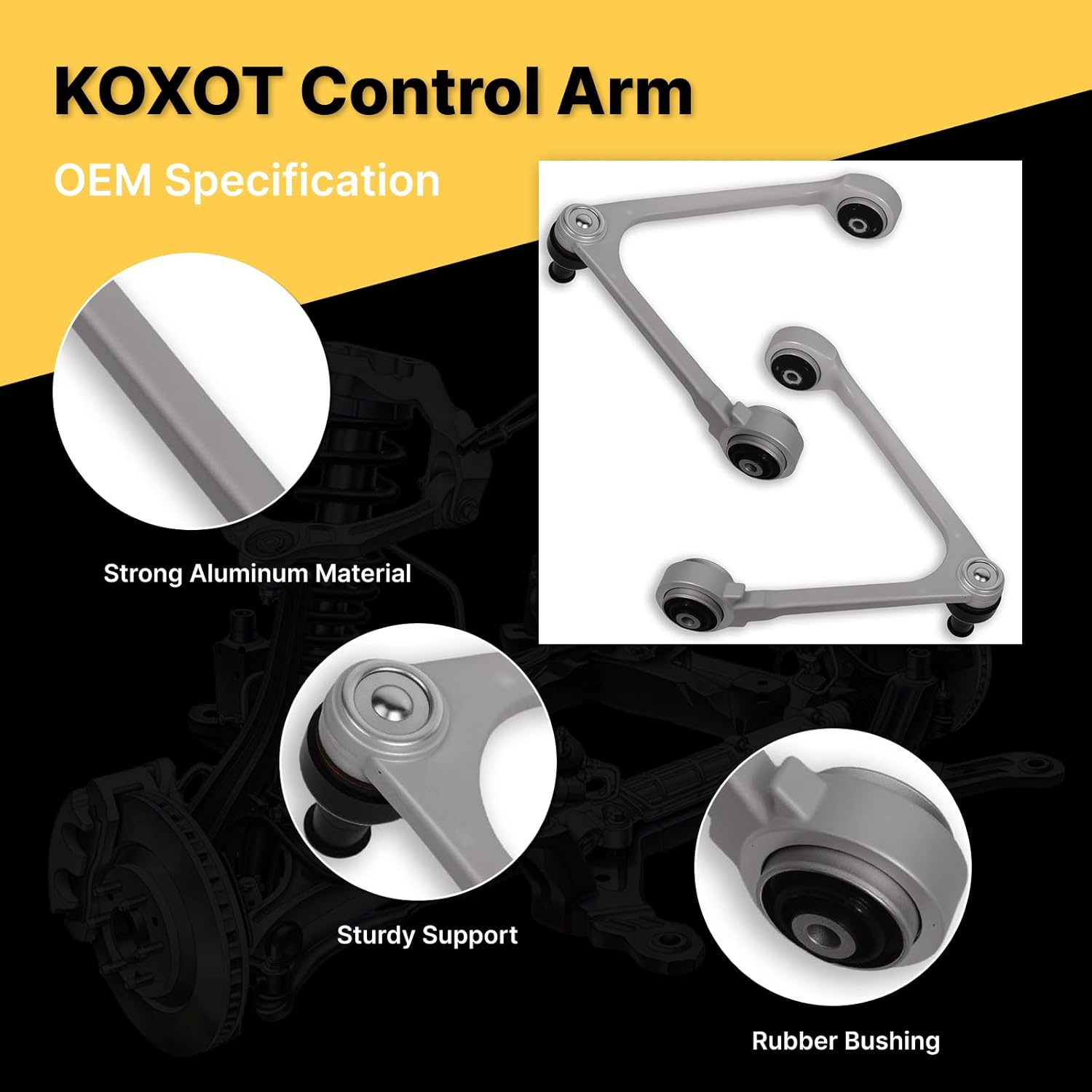 2Pcs K621665 K621666 Front Right Left Upper Control Arm for Lincoln 2000-2006 LS, for Ford 2002-2005 Thunderbird, for Jaguar 00-2003 Jaguar S-Type, 05-09 Super V8, 04-09 Vanden plas/ XJ8/ XJR