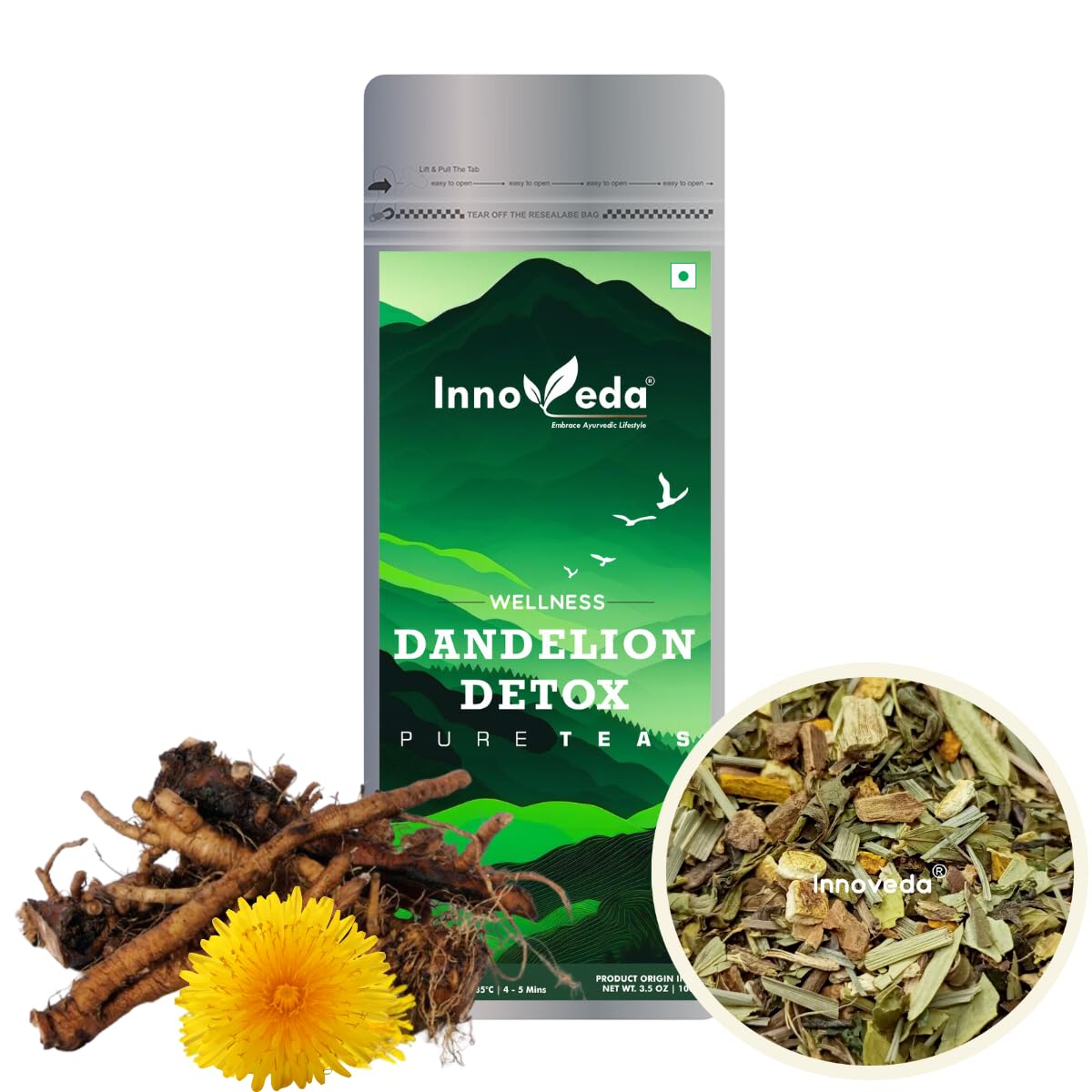 Innoveda Dandelion Detox Tea Cleanses Liver Aids Digestion 50 Tea Cups (B09BR7GQ2C) Amazon Price History, Amazon Price Tracker