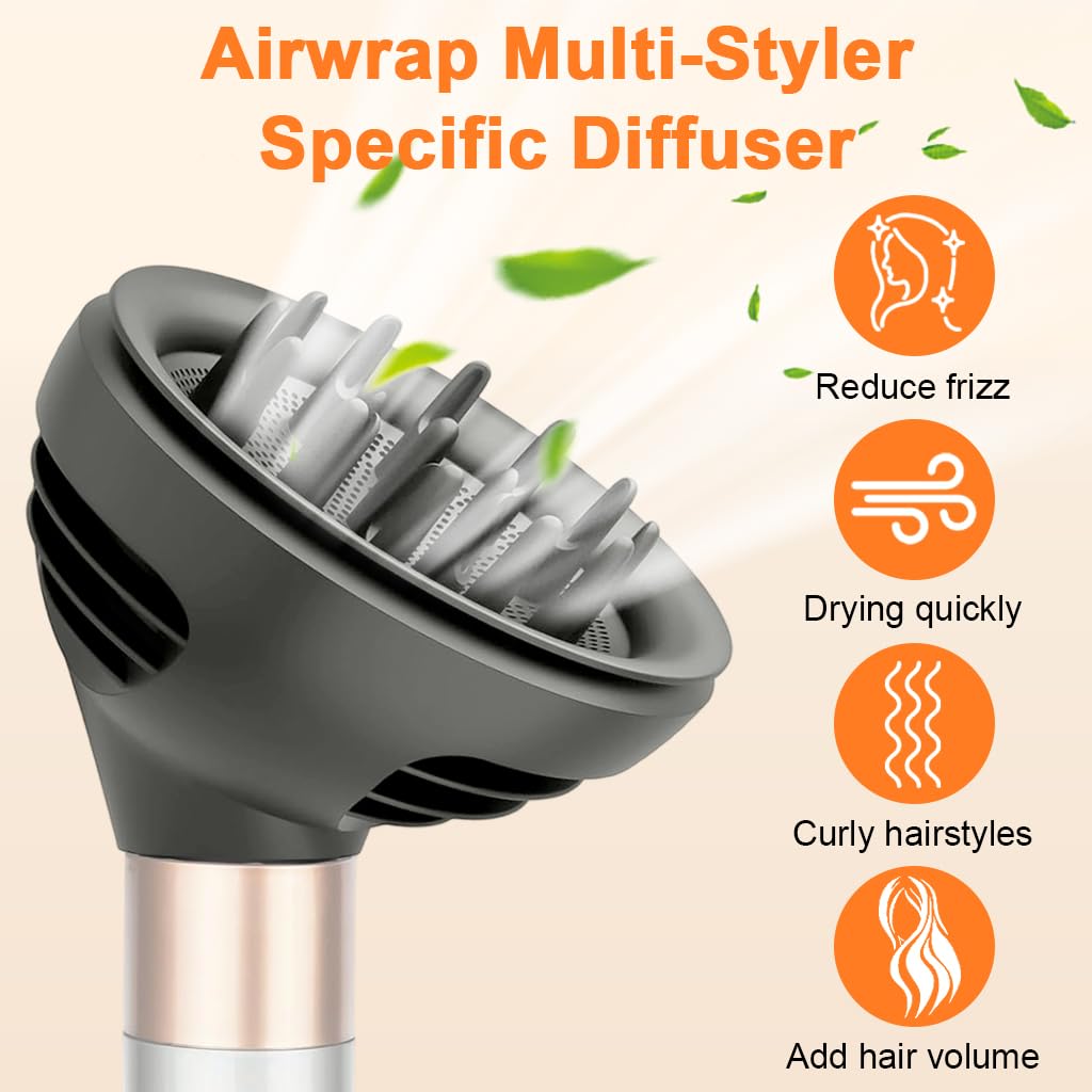 MAYCREATE® Wave Curl Diffuser for Dyson Airwrap Attachment, Dome and Diffuse Mode Diffuser Attachment for Dyson Airwrap HS01/HS05/HS08 for Enhance Curl and Control Wavy Hair - Image 7 thumbnail