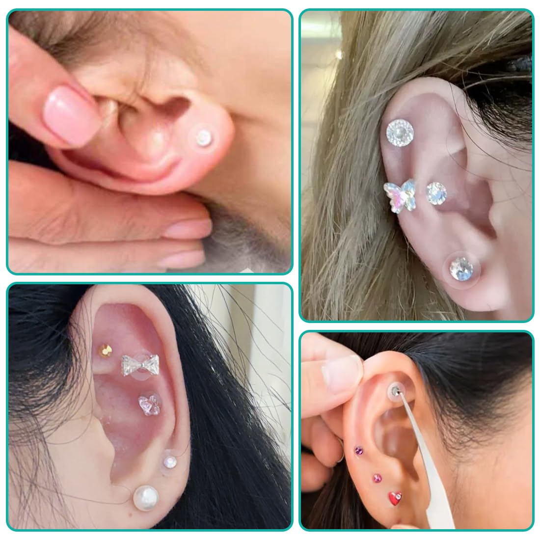 20 Pezzi Cerotti Per Punto Auricolare Di Agopuntura,Alla moda Cerotti Per Punto Auricolare,Cerotto Per Pressione Dell'orecchio,Include penna per agopuntura Massaggio Orecchio Auricoloterapia(A)