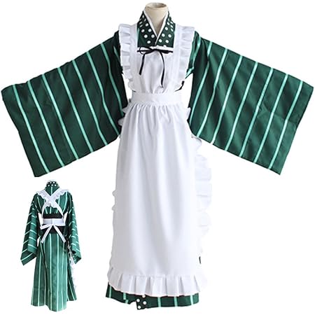 Amazon ひなたコスプレ専門店 ご注文はうさぎですか コスプレ衣装 宇治松 千夜 うじまつ ちや 和風 メイド服 着物 ごちうさ ハロウィン仮装 イベント Mサイズ コスプレ 仮装 通販