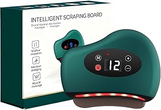 Skypearll Electric Gua Sha Facial Massager Tool with Red Light Therapy & Heat-12 Vibration Modes for Face Lifting, Jawline Sculpting, Anti-Aging, and Wrinkle Reduction-Portable Electric Scraper (Green)