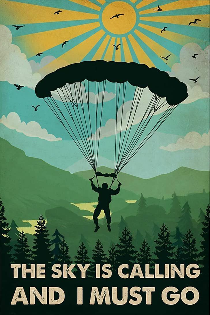 1000 Pieces Jigsaw Puzzles for Adults Teens The Sky is Calling Skydiving Forest Jumping Fun Game Props Educational Toys Decompressing Intellectual