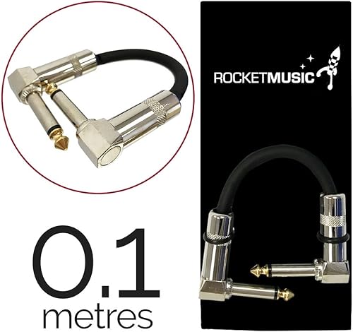 Rocket Music PC10P Patchkabel mit Winkelstecker  10 cm 