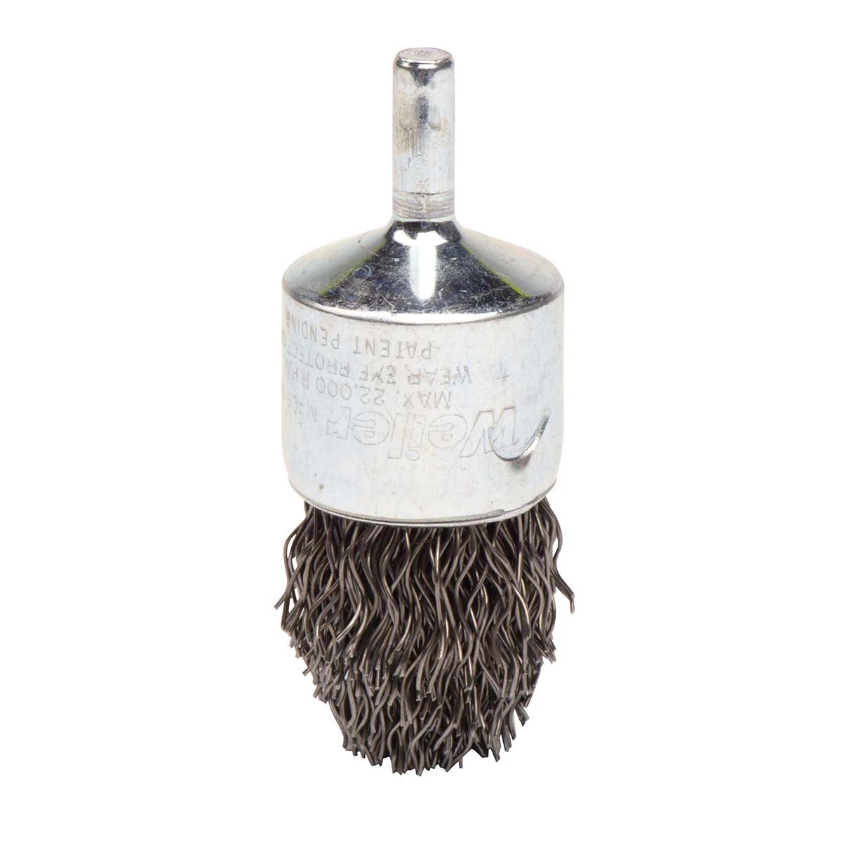 Weiler Steel Cup Brush - Shank Attachment - 1 in Diameter - 0.02 in Bristle Diameter - Brush Style: Controlled Flare - 10311 [PRICE is per BRUSH]