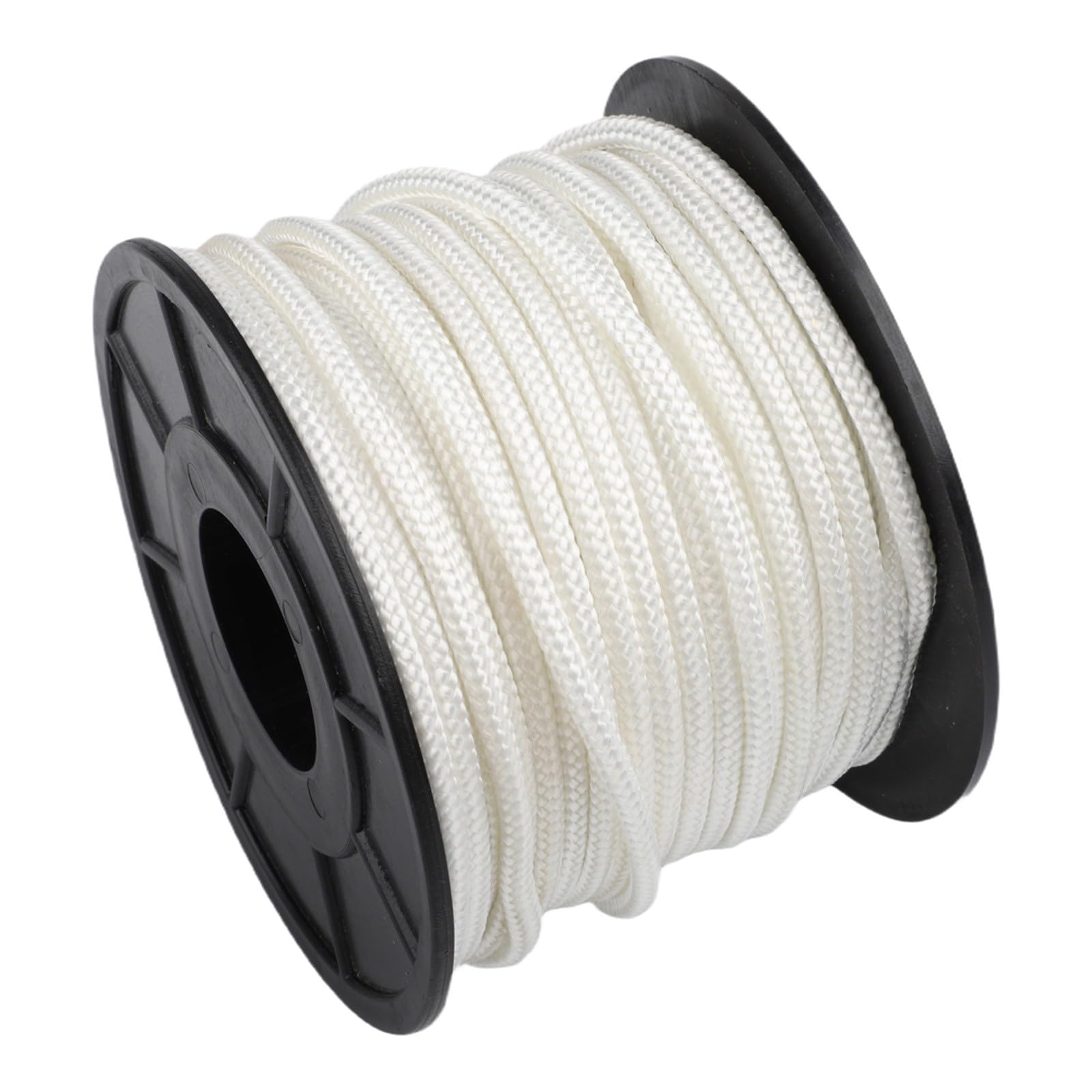 ZYWUOY Cuerda de arranque de nailon para RECOIL, cable de tracción de 5 mm x 30 m para motosierras, cortadoras de césped, cuerda de repuesto para equipos de alimentación al aire libre, color blanco