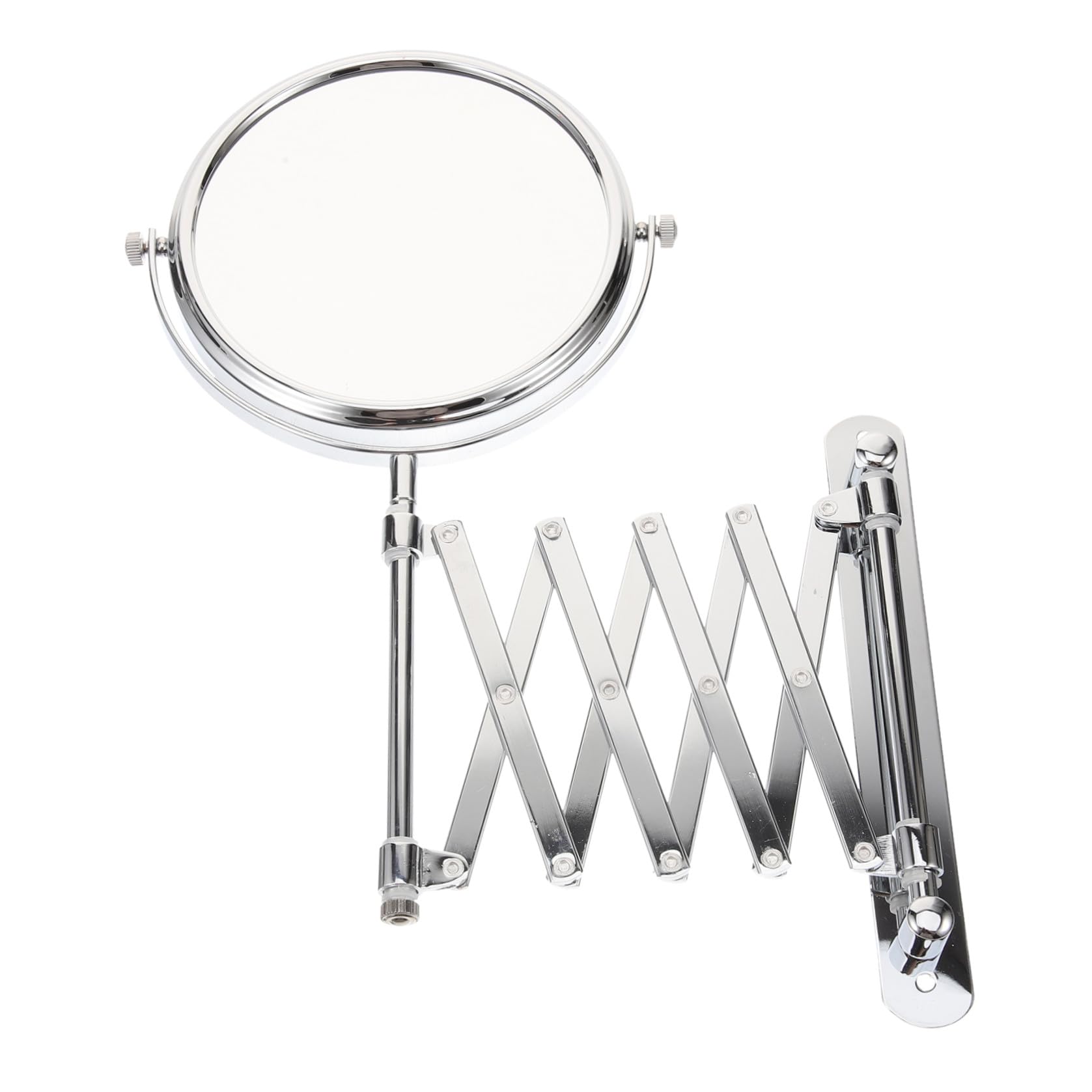 Beavorty Espejo Metálico de Maquillaje Doble Cara Redondo de Pared 3X