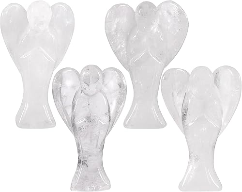 Miniatura 3 de Mookaitedecor - Figura de ángel guardián de cristal de roca de 3.0in (3.0in)