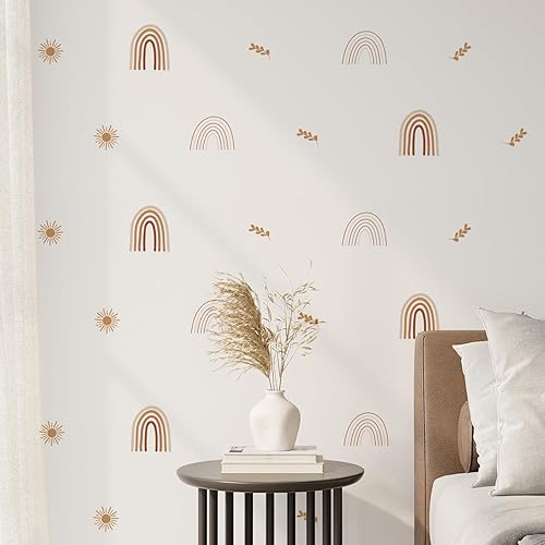 Miniatura 4 de QUCHENG Calcomanías de pared bohemias para dormitorio de niñas, calcomanías de pared extraíbles para habitación de niños, decoración de habitación