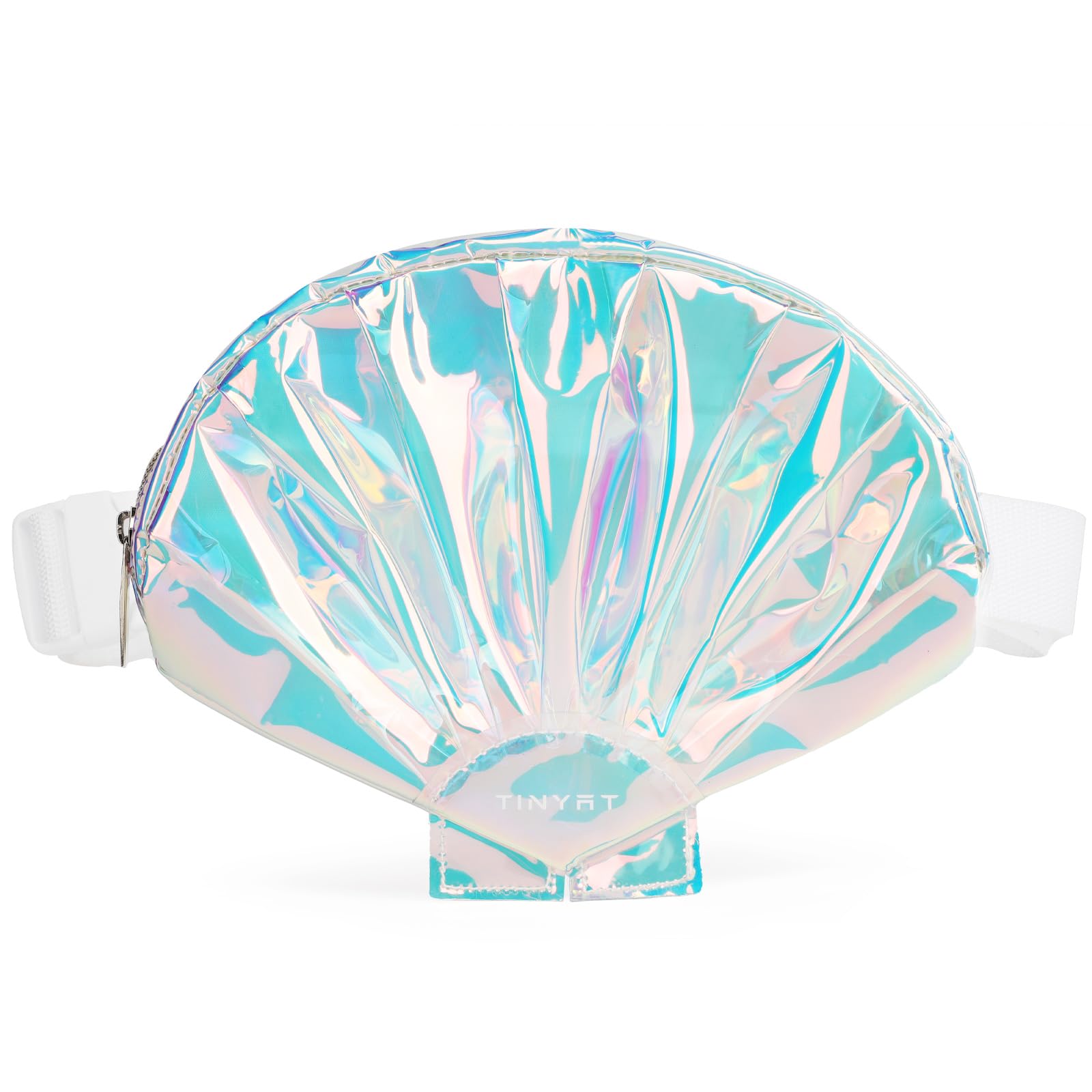 TINYAT Seashell Fanny Pack for Women Waterproof Waist Pack Cute Belt Bag with Adjustable Strap for Outdoor Party Travel,T1956