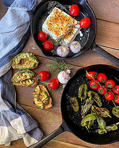 Foto von BBQ-Toro 3-teiliges Gusseisen Brat- und Steak Pfannen Set | Ø 16 cm, Ø 20 cm, Ø 24 cm | Gusseisenpfanne, Grillbratpfanne, Bratpfanne, Steakpfanne, Fleischpfanne, Pfannenset, Gusspfännchen Set