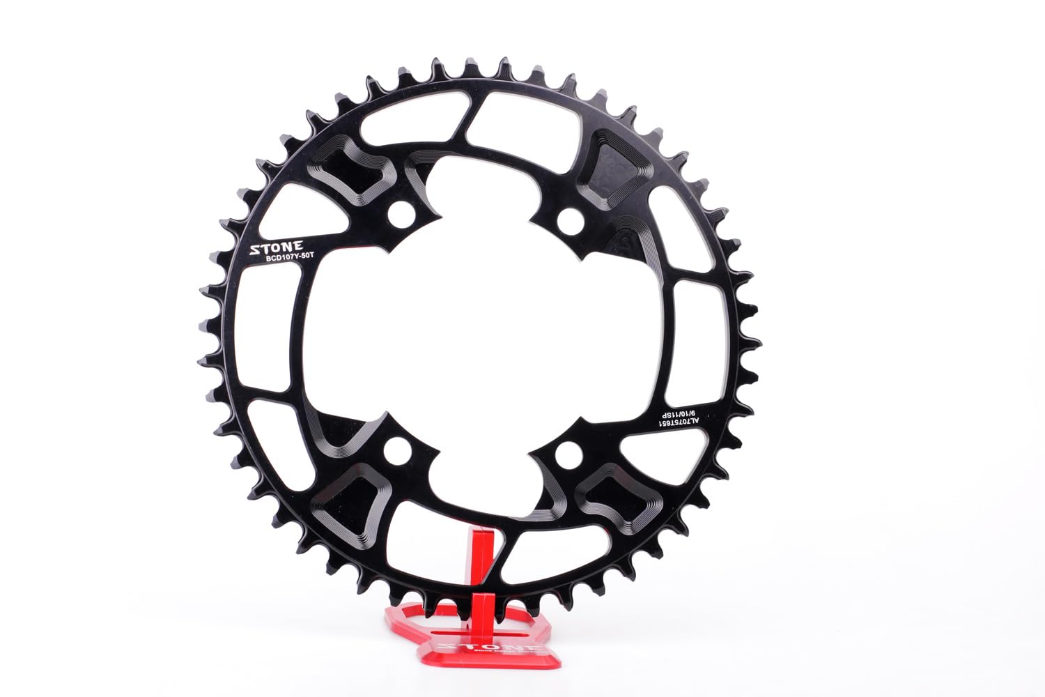 Stone Round/Oval Single Plate 107 BCD Compatible with SRAM Force AXS Gravel Road Road CNC Aluminum 7075-T651 4 Arms 38T