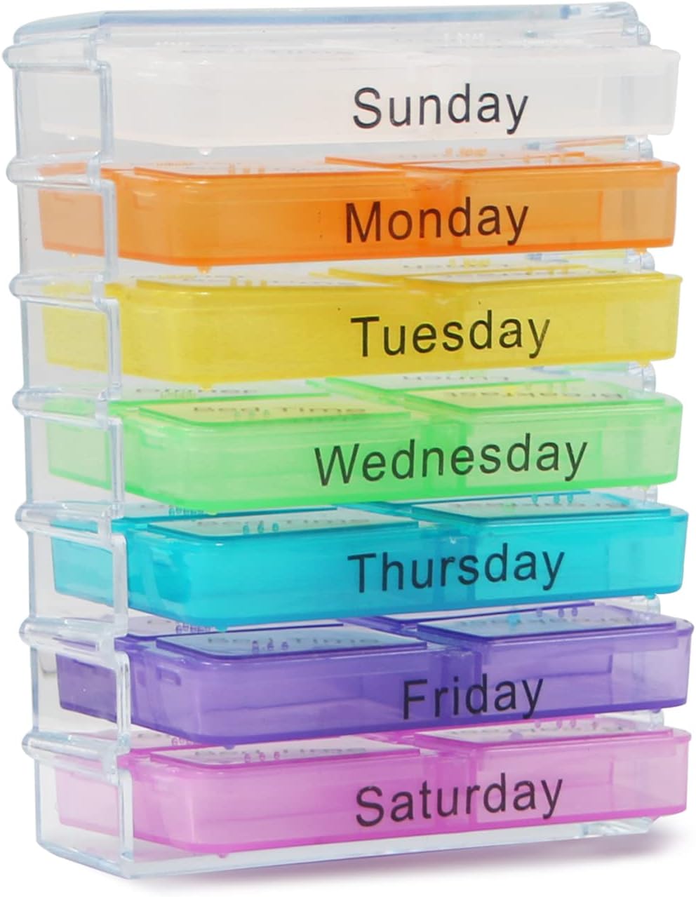 Weekly Pill Organizer 7 Days, Small Pill Box Organizer 4