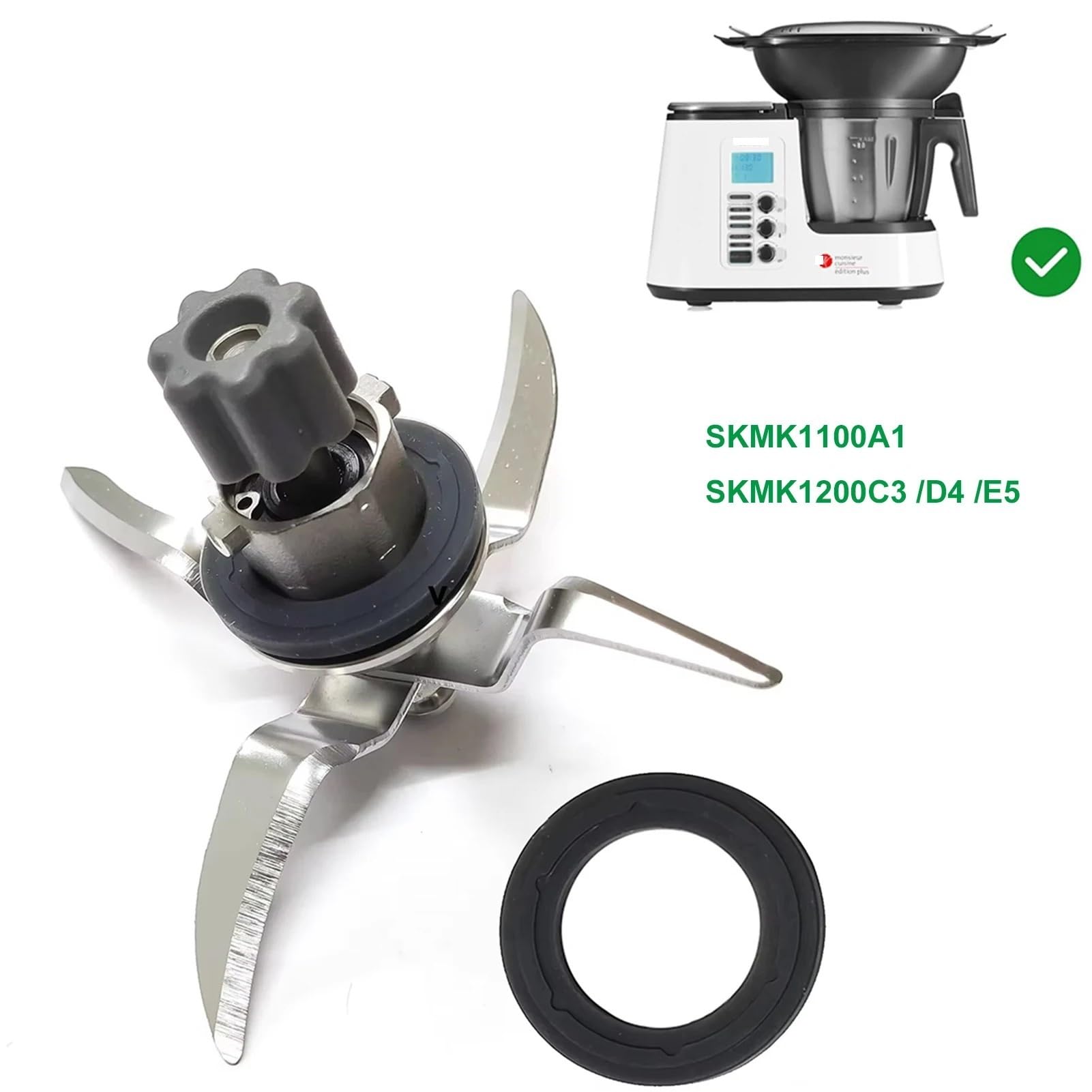Lama frullatore 7 denti compatibile for Monsieur Cuisine Edition Plus SKMK1200 C3/D4/E5 SKMK1100A1 Mix Knife