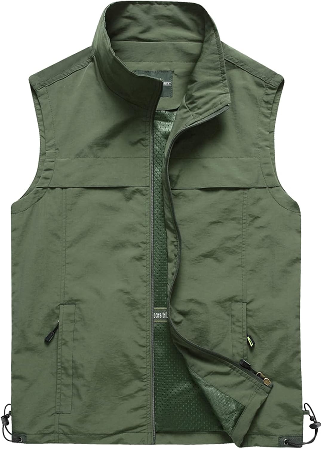 Flygo Men's Casual Lightweight Outdoor Work Safari Fishing Travel Photo Vest Multi Pockets