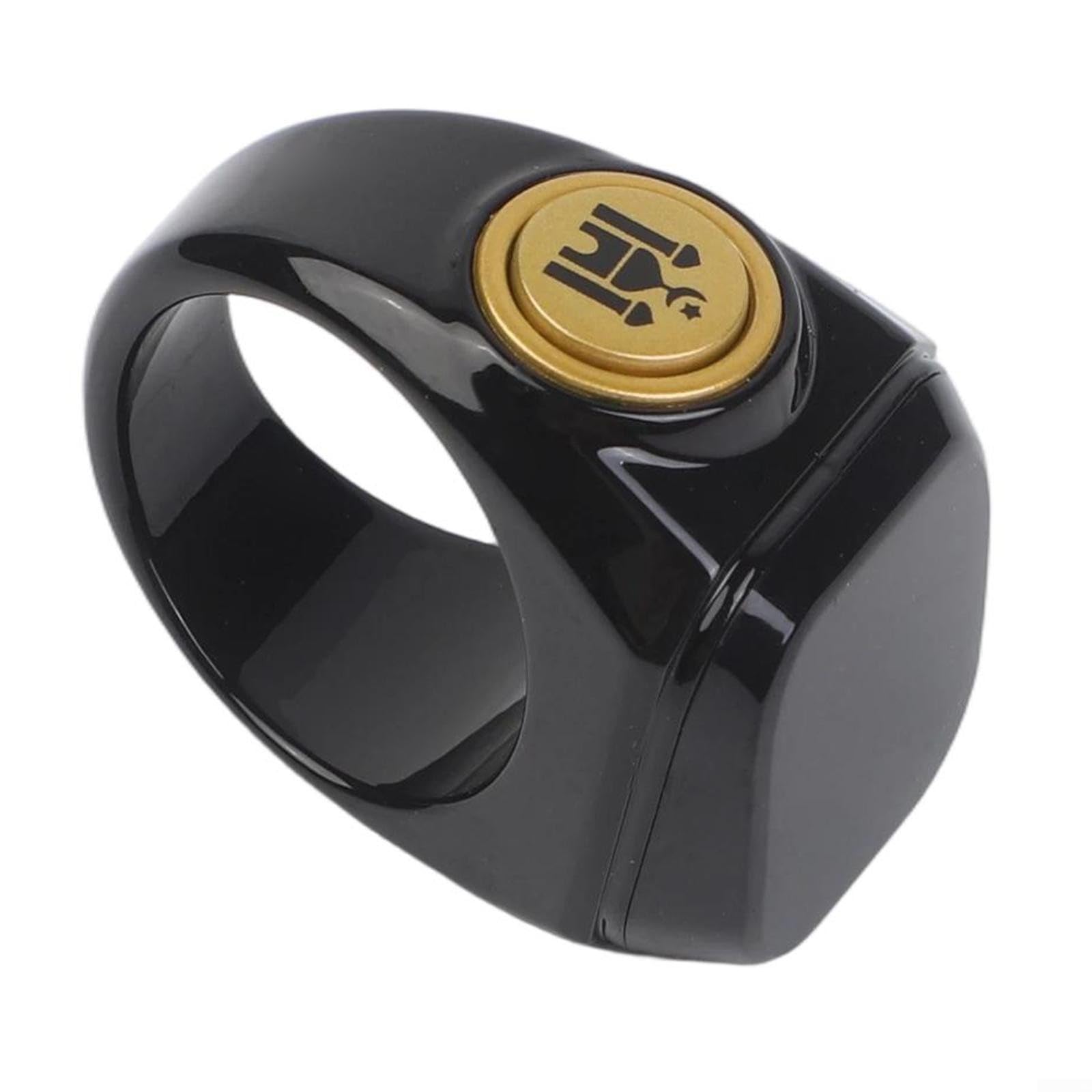 Anello Tasbih elettronico intelligente, contatore digitale ricaricabile per Zikr con gamma 99999, contatore di preghiera impermeabile per musulmani (22 mm nero)
