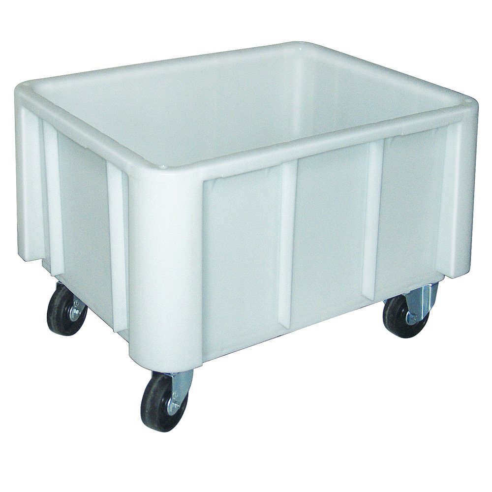 BRB Großbehälter auf Rollen, weiß, Inhalt 140 Liter, LxBxH 800x600x550 mm