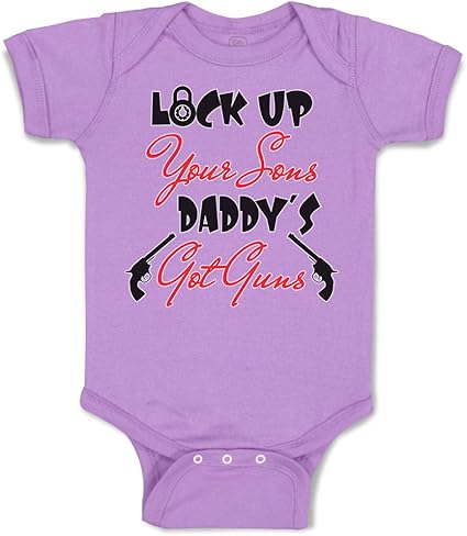 Amazon Com Custom Baby Bodysuit Lock Up Your Sons Daddy S Got Gun Dad Father S Day Funny Cotton Boy Girl Baby Clothes Green Apple Design Only Newborn Clothing Shoes Jewelry Amazon Com Custom Baby Bodysuit Lock Up Your Sons Daddy S Got Gun Dad Father S Day Funny Cotton Boy Girl Baby Clothes Green Apple Design Only Newborn Clothing Shoes Jewelry