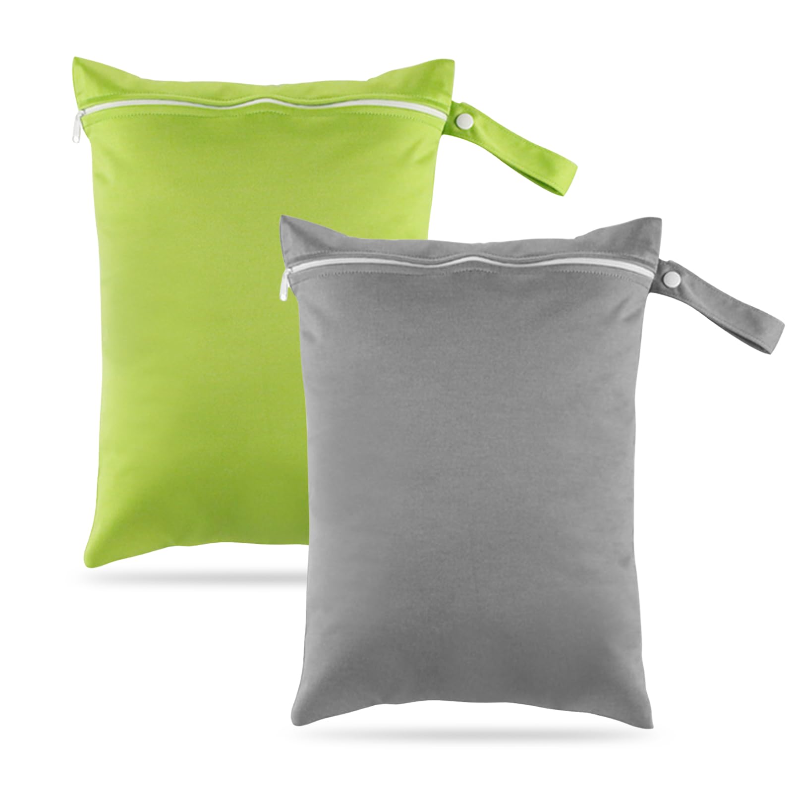 2 Packs Wet Dry Bags, Waterproof Reusable Washable Cloth Diaper Nappy Bag With Zipper for Baby's Dirty Laundry, Travel, Swimsuits, and Wet or Dry Clothes