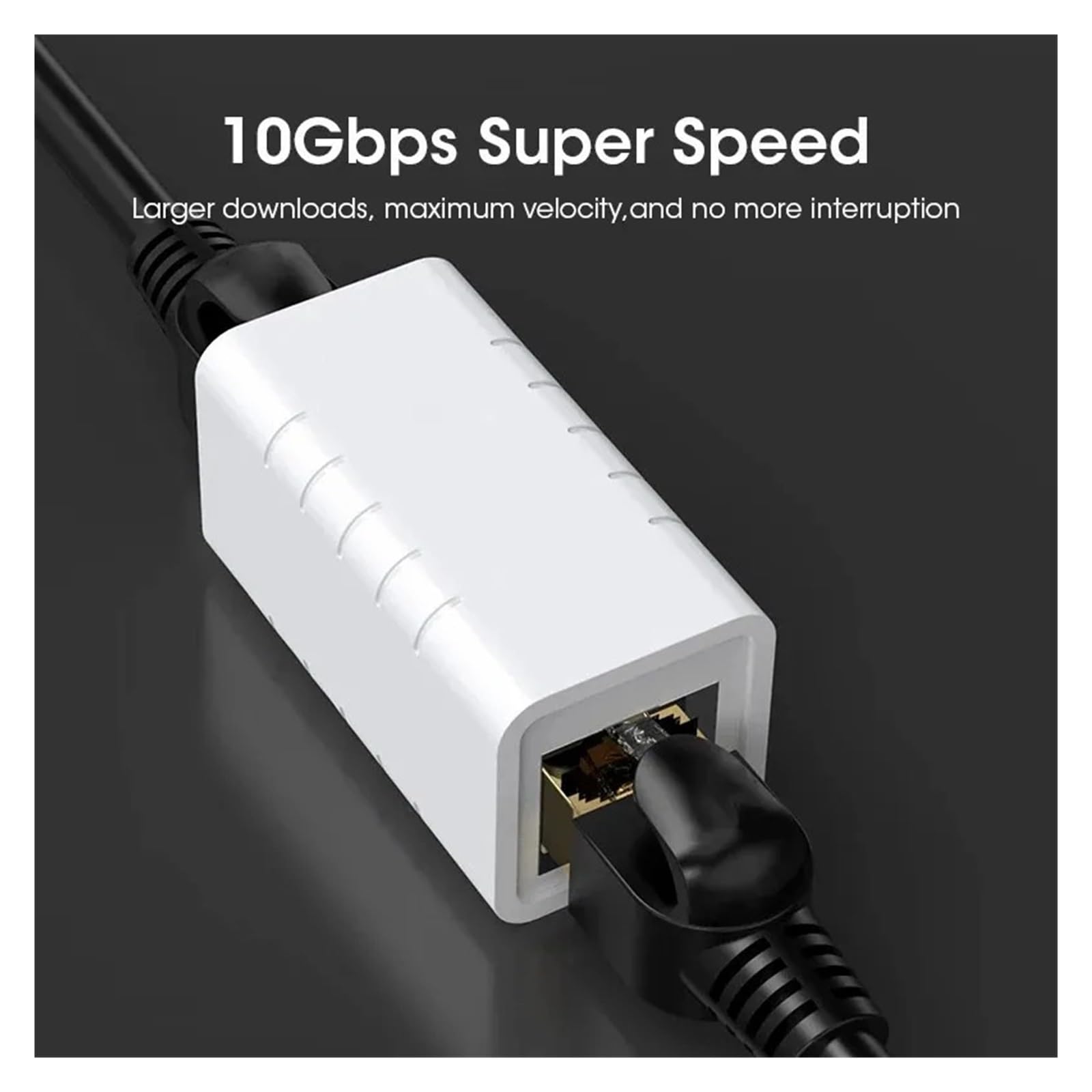Złącze RJ45 przedłużacz sieciowy Ethernet do Cat7 Cat6 Cat5e adapter kabla Ethernet Gigabit żeński na żeński (biały 1 szt.)