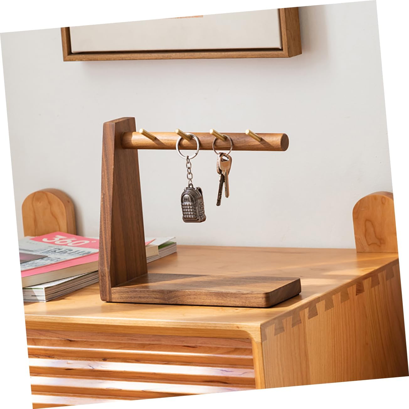 Solid Key Holder Retro Mail Rack Key for Wall Stable Storage Rack Keychain for Car Over Door Hanger